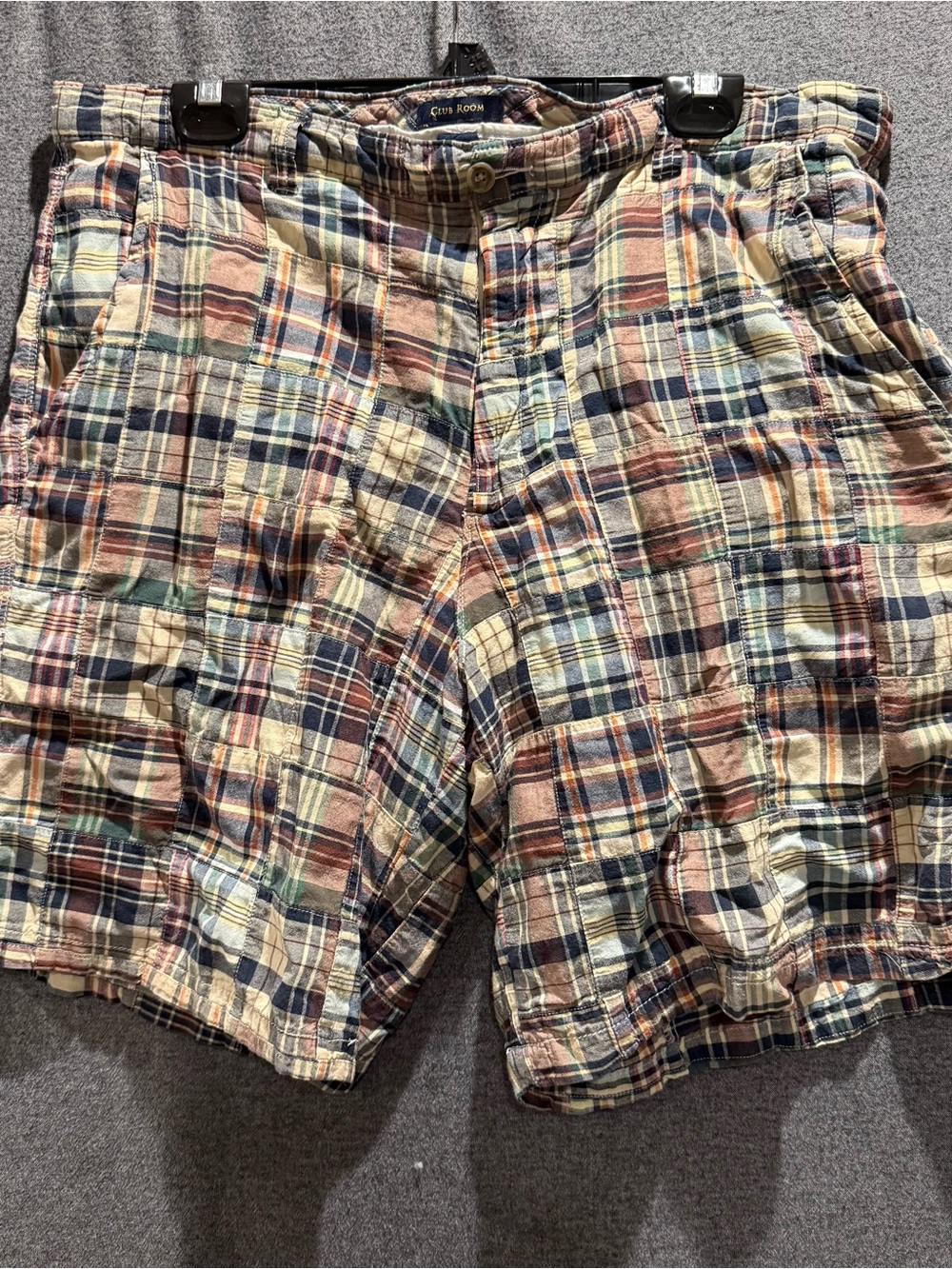 Club Room 100% Cotton Madras Plaid Cotton Men’s Shorts Multicolor Men’s 30